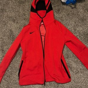 Nike red zip up